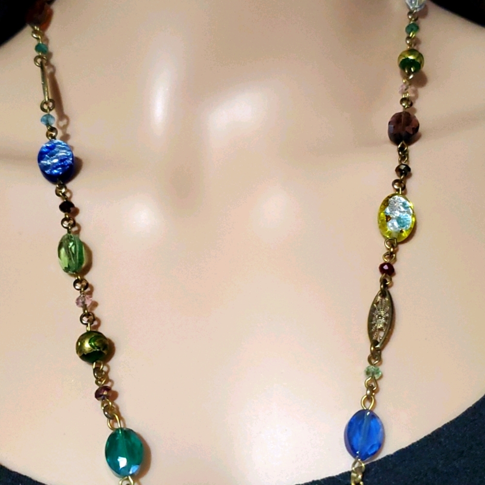 Premier Designs Multi Colored Beads Necklace - image 4